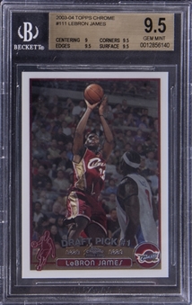 2003-04 Topps Chrome #111 LeBron James Rookie Card - BGS GEM MINT 9.5